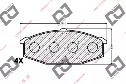 Комплект тормозных колодок DJ PARTS BP1457